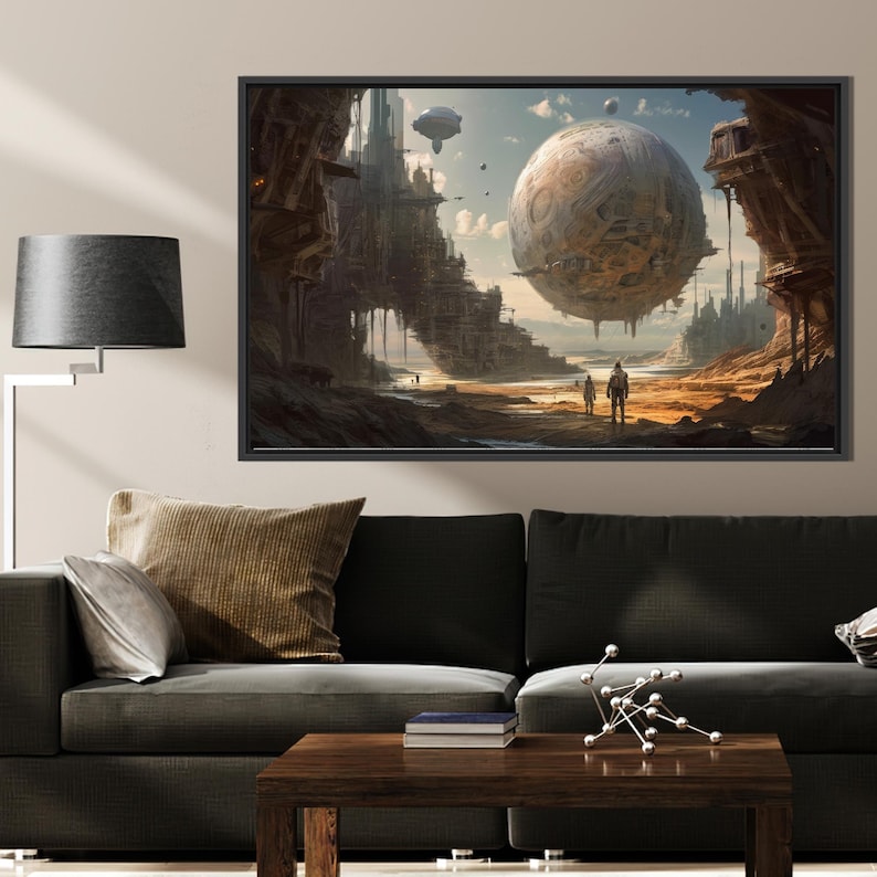 Sci fi Planet Canvas Art Surreal Alien World Fantasy Galaxy Print Etsy sci-fi-planet-canvas-art-surreal-alien-world-fantasy-galaxy-print-etsy