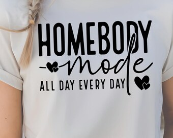 Homebody Mode Sweatshirt – Cozy Lounge Wear, Minimalist Crewneck