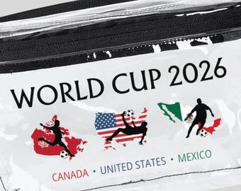 Marsupio trio da calcio dei Mondiali 2026 / Canada Stati Uniti Messico Borsa trasparente