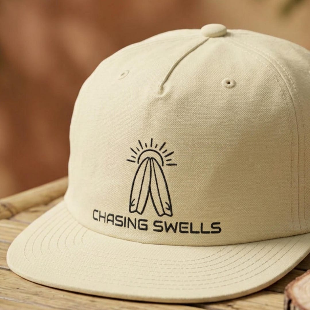 Surfer Cap Sunburst Surfer Surf Cap – Embroidered Wave Hat | Recycled Nylon ...