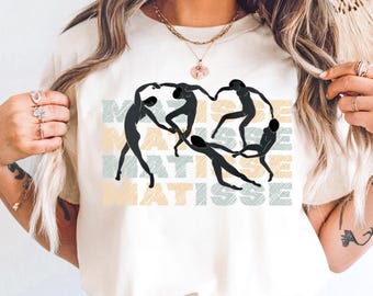 Matisse Art T-Shirt: Unisex Dancers Graphic Tee, Retro Style