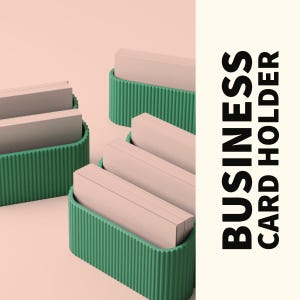 Business Card Holder | Modern Minimalist Display Stand – 1, 2, or 3 Slots for Office or Store | Reception Desk Organizer Tray