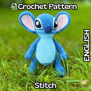 Stitch Crochet Pattern PDF Low Sew Amigurumi Stitch Plushie Toy Intermediate Stuffed Animal Tutorial Gift Crochet Pattern