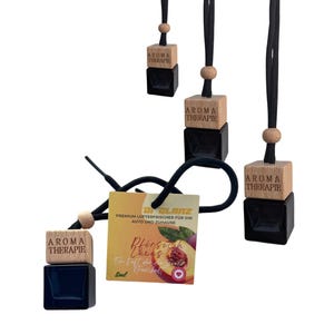 DI GLANZ 4-pack Peach Luxury Aroma Leather Cashmere Almond 8ml Premium Car Air Freshener Diffuser Toilet Travel Oil Long-lasting Aroma