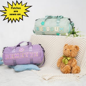 Personalisierte Reisetasche, Duffle Dance Bag für Kinder Frauen, Custom Weekender Reisetasche, wasserdichte Balletttasche mit Chenille-Patches
