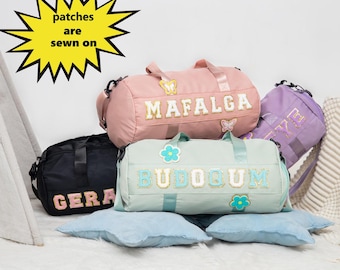 Personalized Duffle Bag: Custom Chenille Patch Weekender