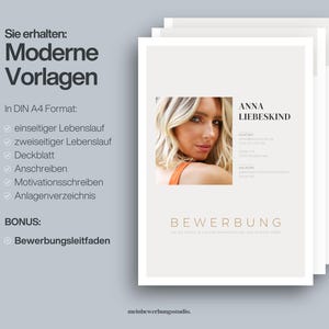 Plantilla de solicitud alemán | Plantilla de currículum | Diseño profesional en estructura tabular | Currículum de Canva | Solicitud | EM