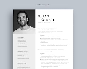 ATS-optimierte Bewerbungsvorlagen Deutsch | Lebenslauf & Anschreiben | Professionelles Design | Tabellarischer Aufbau | Canva Vorlagen 2026