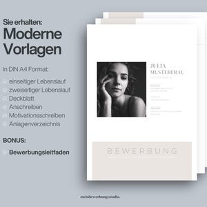 Plantillas de aplicaciones modernas Alemán | Currículum vitae y carta de presentación | Diseño profesional en estructura tabular | Plantillas de Canva | FG