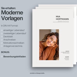 Plantilla de solicitud en alemán | plantilla de currículum | Diseño profesional en estructura tabular | Currículum Canva | Solicitud | M.M.