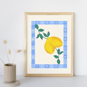 Amalfi Lemon Print, Italian Print, Lemons Print, Kitchen Print, Fruit Print, Food Print, Lemon Art, Italian Art, Dining Room Print