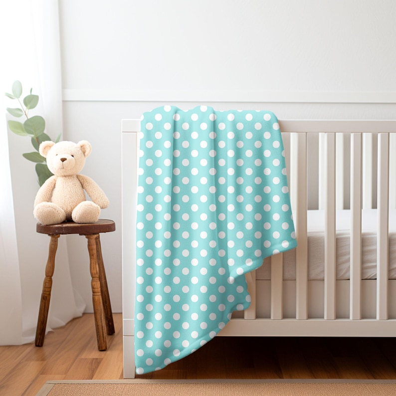 Soft Baby Blanket – Yellow Polka Dot Design main image 1