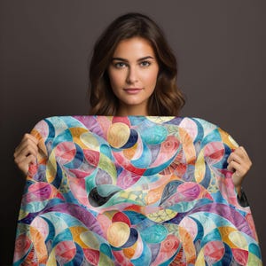 Beautiful Abstract Art Blanket, Colorful Sherpa Fleece Blanket, Home Decor Accent Throw, 2 Sizes