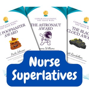 30 Nurse or Medical Superlative Award Certificates (PDF Download)