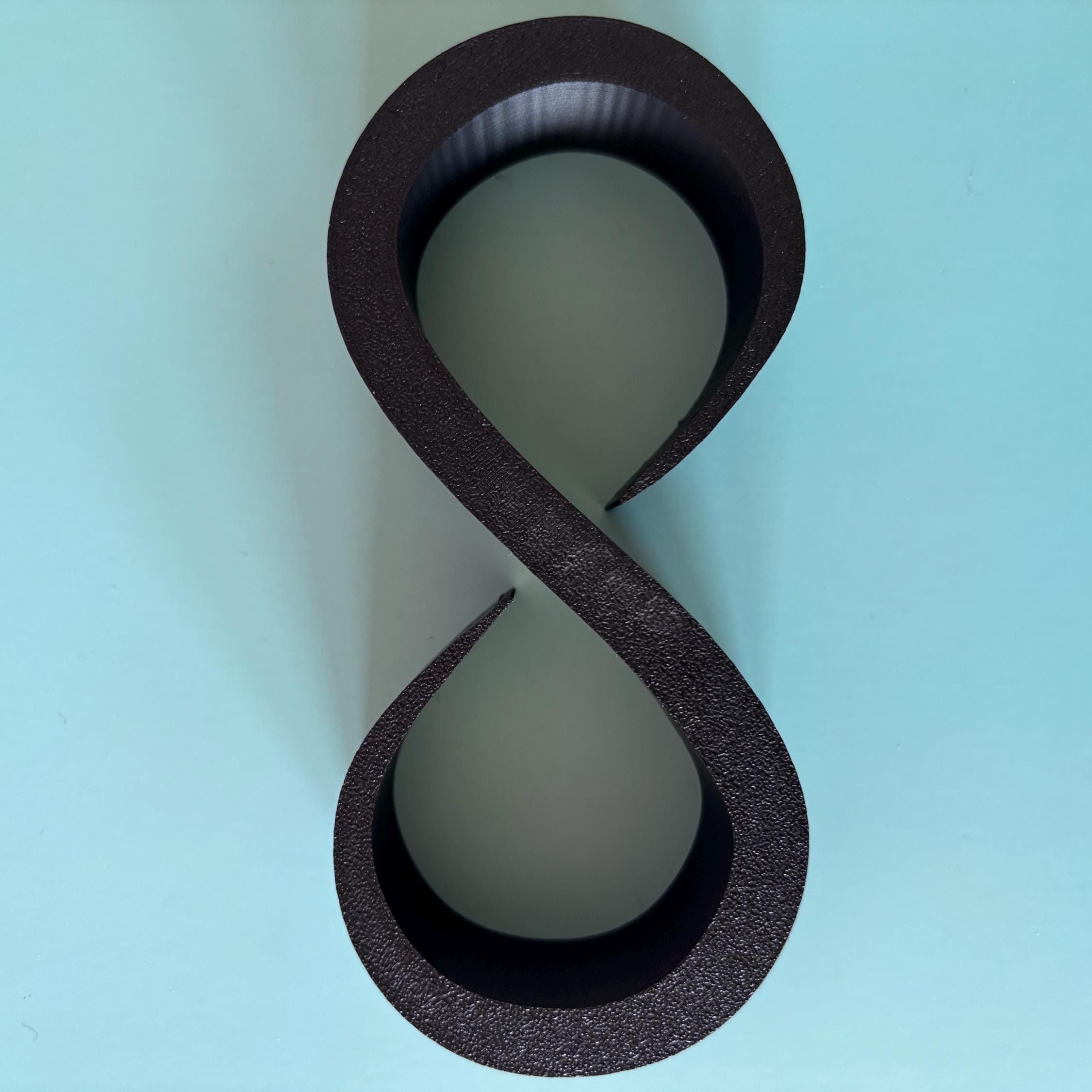 Personalized 3D Printed Infinity Symbol Sculpture – Modern Desk Decor ...