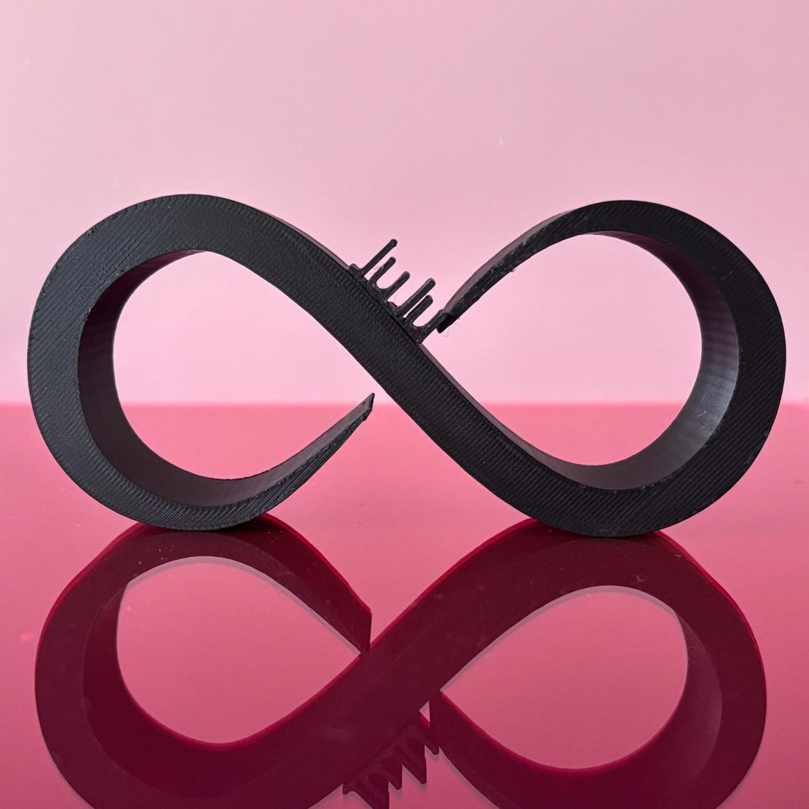 Personalized 3D Printed Infinity Symbol Sculpture – Modern Desk Decor ...