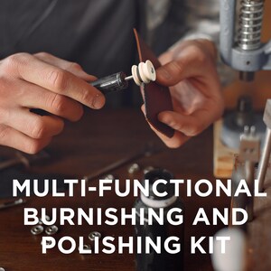 Puede incluir: Un kit de pulido y bru&ntilde;ido multifuncional para trabajar el cuero. El kit incluye una herramienta con una cabeza giratoria y una botella de compuesto de bru&ntilde;ido.
