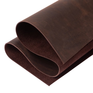 Dark Brown Cowhide Leather Sheet: 2mm Thick, 12x24 Tooling Leather