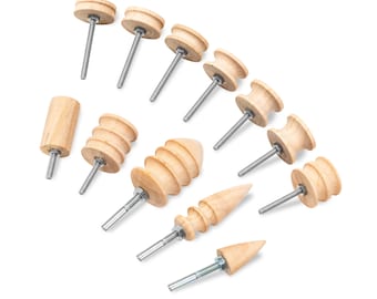 Leather Edge Burnishing Bits: Rotary Tool Polishing Set (12 Piece)