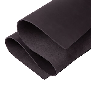 Black Tooling Leather Sheet: 2mm Thick Cowhide for Crafts (24x12 inches)