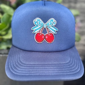 Blue Foam SnapBack trucker patch cherry hat