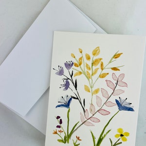 Watercolor Wildflower Note Card