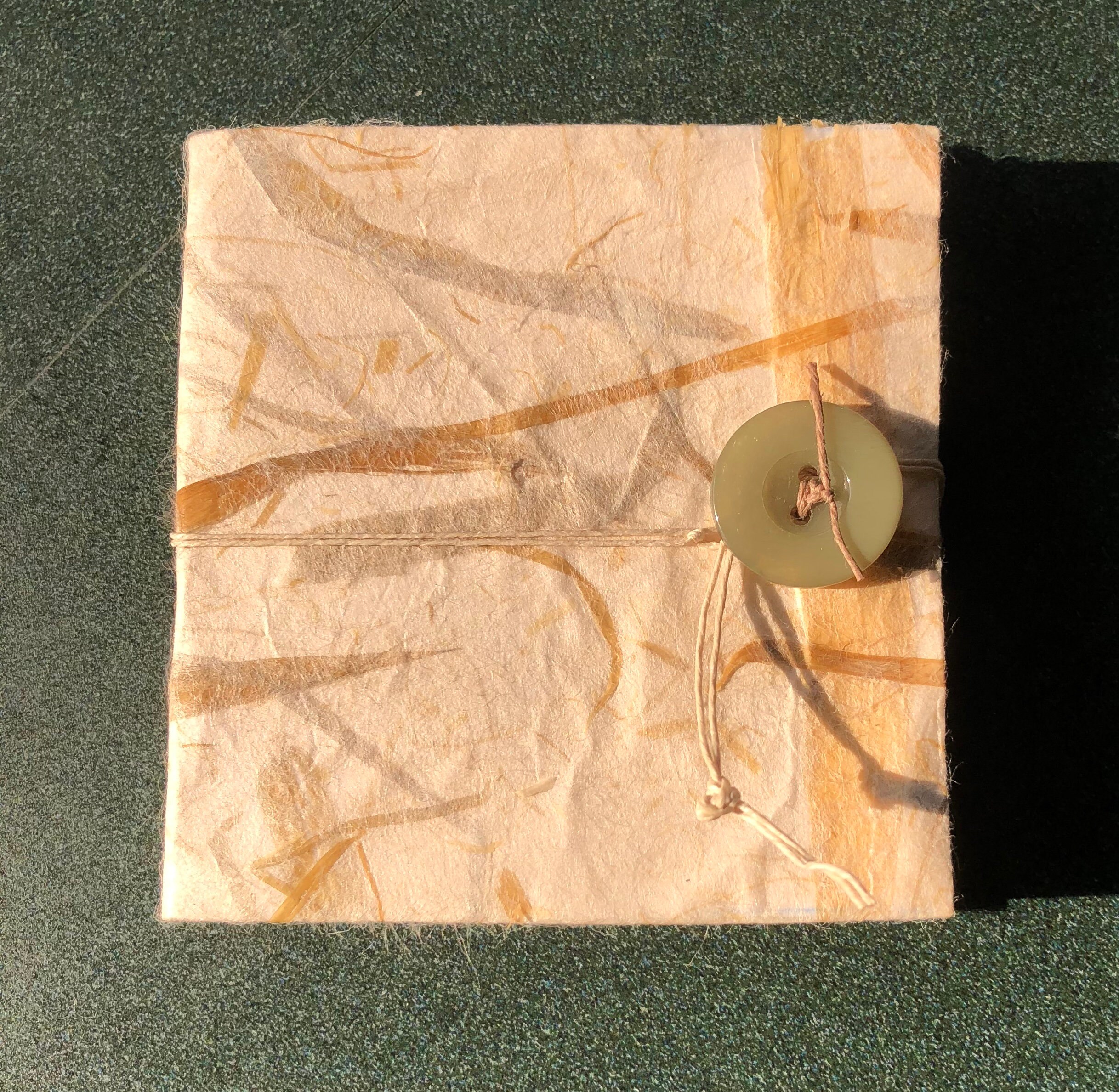 Hand pressed grass paper post it booklet etsy