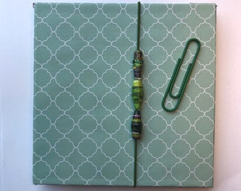 Accordion Journal,Concertina Style,Expandable Journal, Watercolor, Sketching, Green,Blue,Orange or White