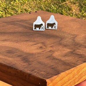 Stock Show Tag Earrings