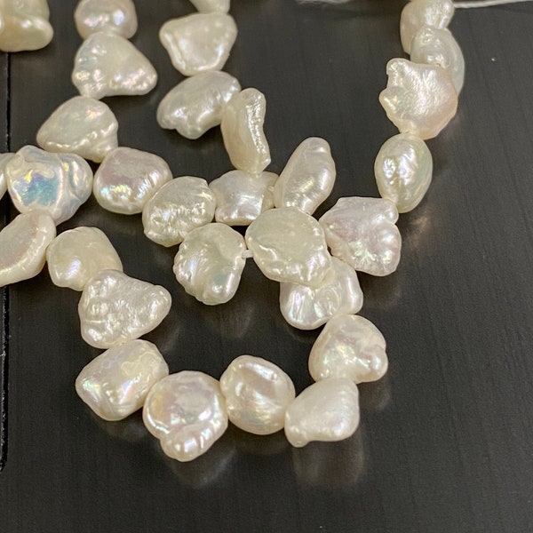 Briolette White Keshi Pearls 6-8mmTop Drilled Dancing----15 pieces BRIOLETTE Beads------new arrival deal K3001S