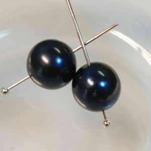 9-9.5mm AAA Round Pearl---perfect round matched pair genuine cultured freshwater pearl---gem quality pearls