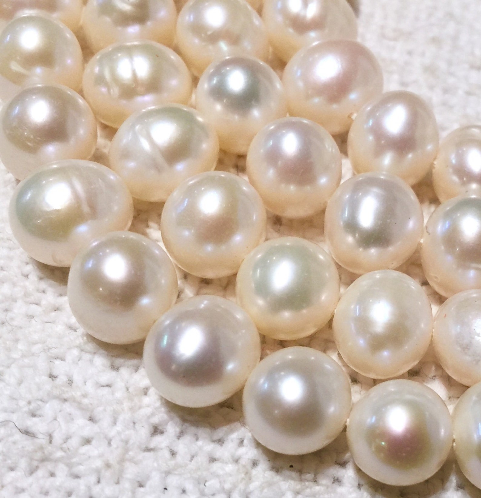 Big Round Freshwater Pearl 9-10mm round Potato Pearl Natural | Etsy