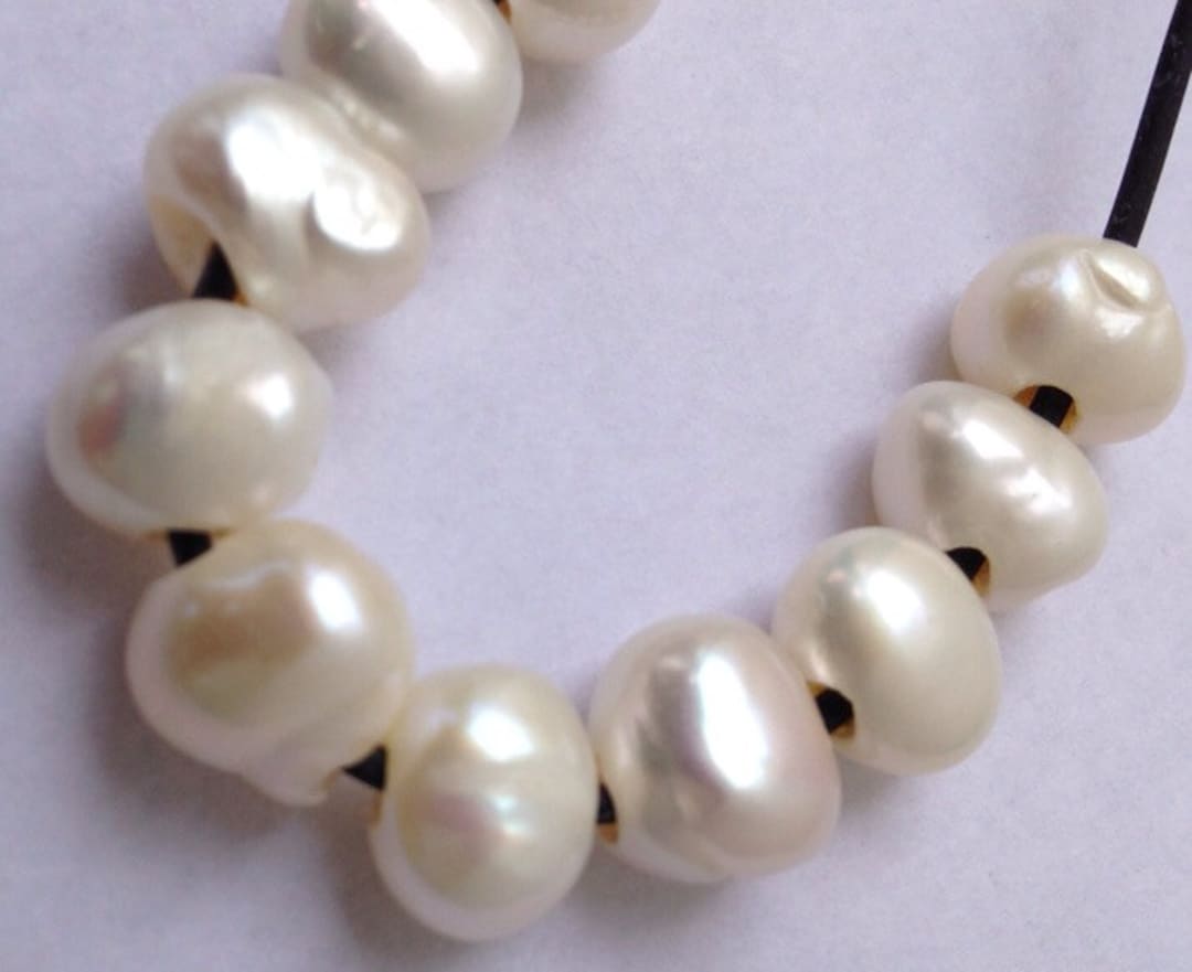 EXTRA 30% off Large Hole Pearl Baroque 9.5-10mm Pebble Nugget - Etsy
