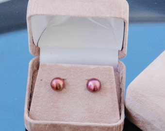 Brand New Velvet Earring Presentation Gift Box for Earring and Necklace set display---Vintage Pink color-----Close out WholeSale Deal