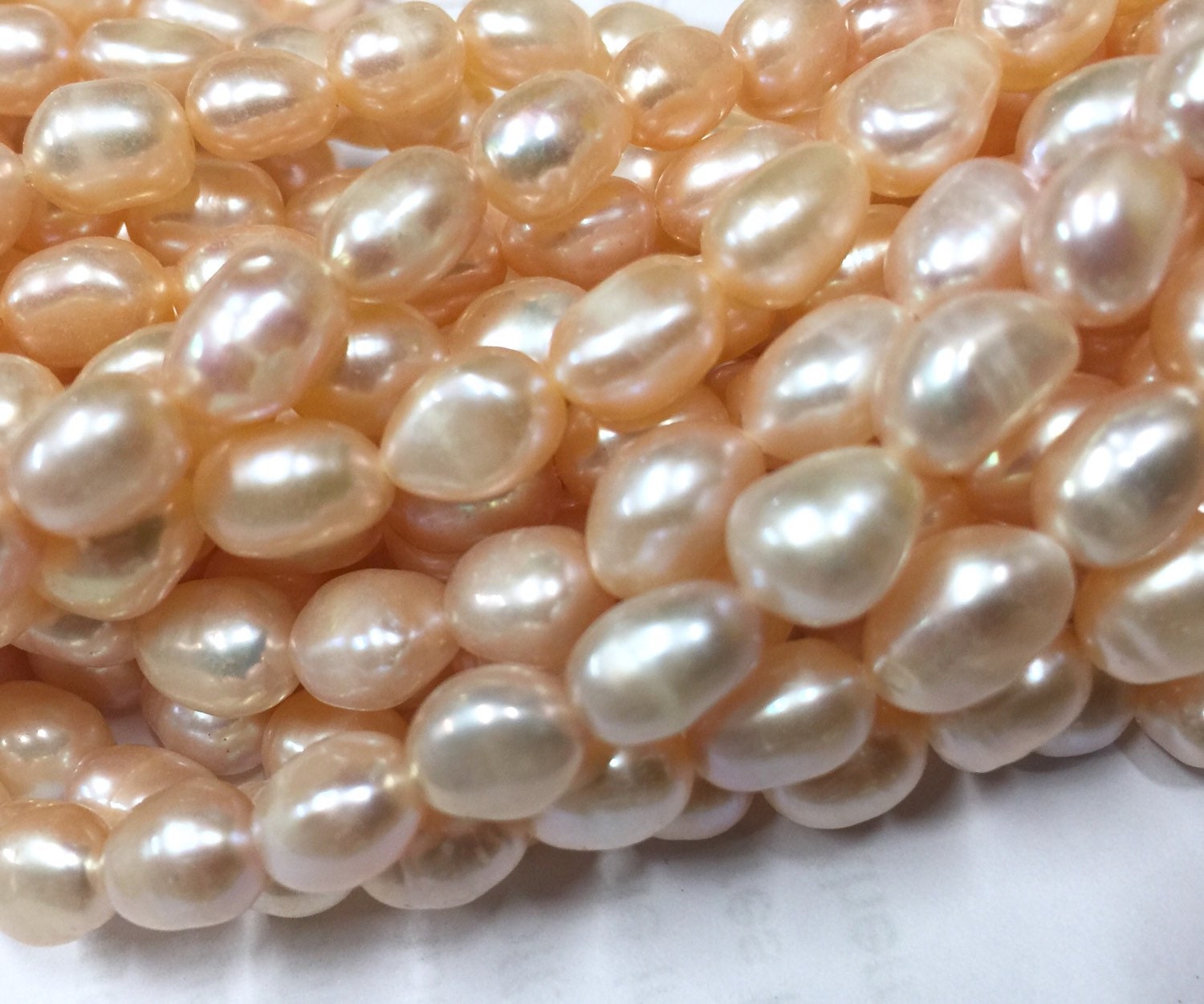 AAA 7x9mm Natural Pink Baroque Pearl---15