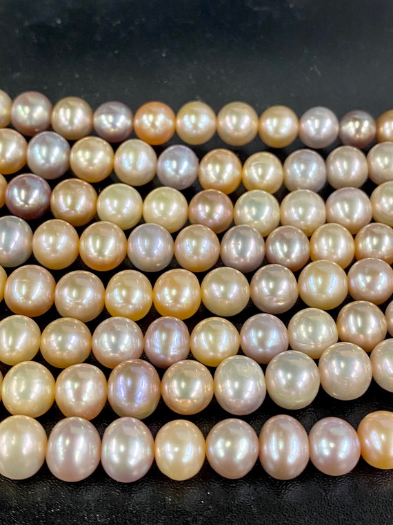 8-9mm AA+ Round off Natural Multiple Color Pearls, With