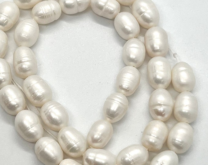 NEW SALE 6.5-7mmx9mm Rice Pearl Baroque Pearl Freshwater Pearl, Mute ...