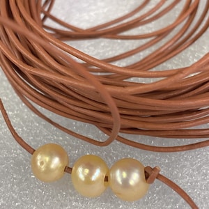 1mm Natural genuine Leather Cord, Stunning Brown, Black leather cord, Large hole Pearl Beads string,1/3/5/10 yard high quality Cord F9024