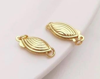 filigree oval fish hook Single Strand 6mm X 15mm Oval Filigree Fish Hook Clasp in Sterling Silver  or 14K Gold Filled Jewelry Making Supplies Chain Findings