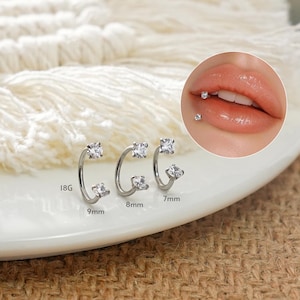 18G Horseshoe Earrings/Lip jewelry/Lip Hoop/Septum Ring/Nose Piercing Septum Hoop/Cartilage earrings/Helix ring/Nose hoop/Nose Stud