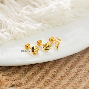 20G 3PCS Bee comb Earrings/flatback earrings/Cute Nose ring/cartilage Jewelry/Nose Bone/Nostril Jewelry/helix earrings/Unisex nose stud