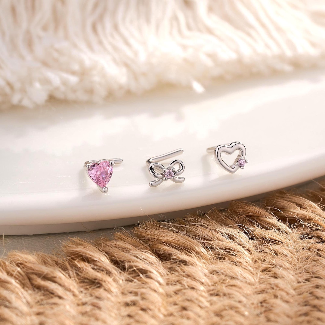 3PCS Cute Nose Stud/dainty Nose Piercing/diamond Nose Stud/tiny Nose — free download
