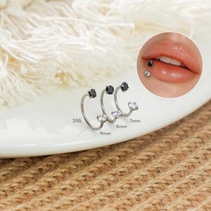 18G Horseshoe Earrings/Lip jewelry/Lip Hoop/Septum Ring/Nose Piercing Septum Hoop/Cartilage earrings/Helix ring/Nose hoop/Nose Stud