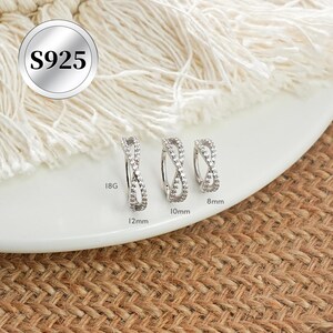 silver 18g Double Gemstone hoop/huggie earrings/huggie hoop/nose stud/gemstone earrings/cartilage Earrings/conch earrings/daaith hoop ring