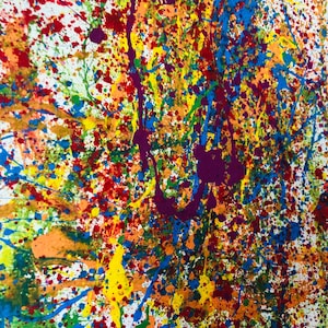 Bright Splatter Art/modern Art - Etsy