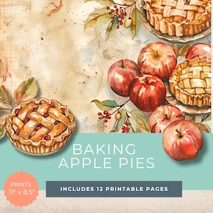Vintage Farmhouse Apple Ephemera Kit, Autumn Fruit Season, Fall Aesthetic, Orchard Fussy Cut, Apple Junk Journal Supplies, Printable
