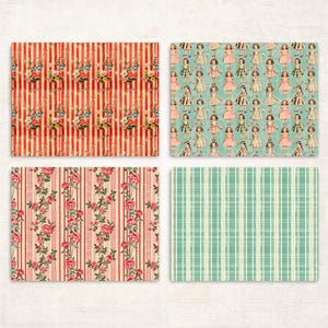 Vintage 1950s Sewing Patterns Scrapbook Paper - Junk Journal Supplies ...