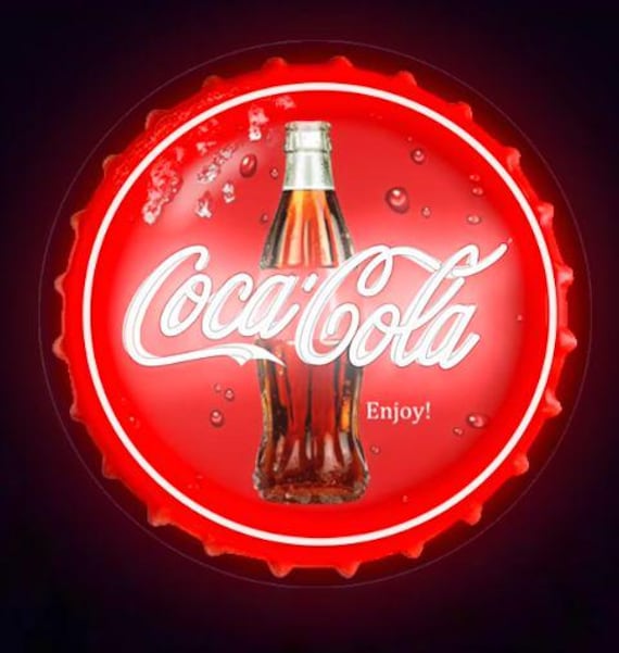 コカコーラ レッド 20インチ x 20インチ 直径調光ネオンサインを