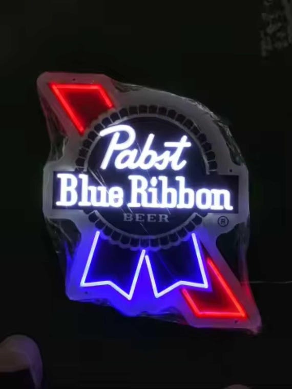 Pabst Blue Ribbon Beer 18 Inches X 20 Inch Diameter Dimmable Neon