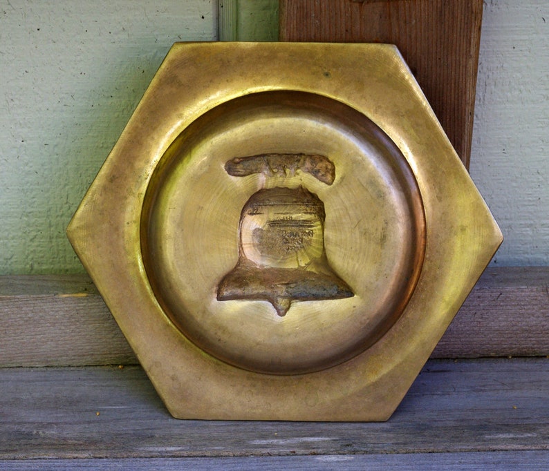 Vintage Brass Bicentennial Ashtray